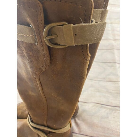 UGG Australia Women's Darcie Tall Riding Brown Distressed Boots - 7.5 - Picture 5 of 13